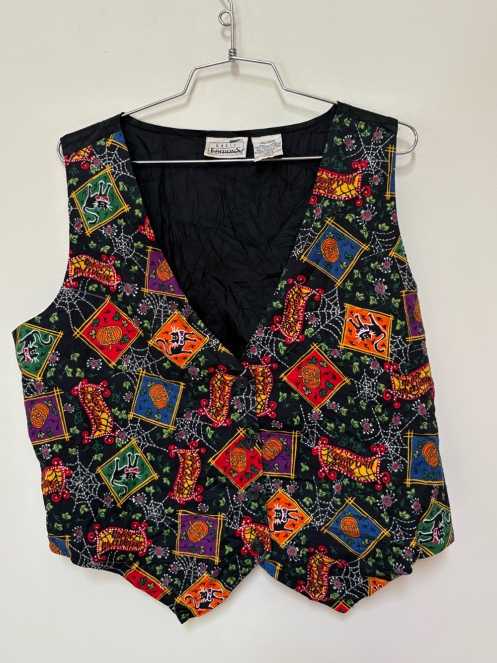 Vintage Basic Editions Halloween Vest Size Large